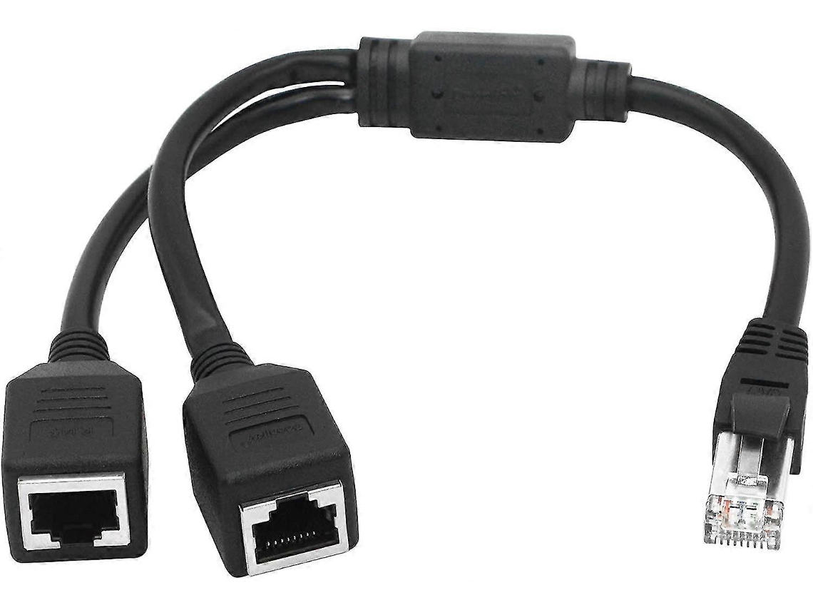 Cabo Adaptador Y Com Divisor De Rede Ethernet E Extensão Ethernet. Aquaforge (1 Macho Para 2 Fêmeas)