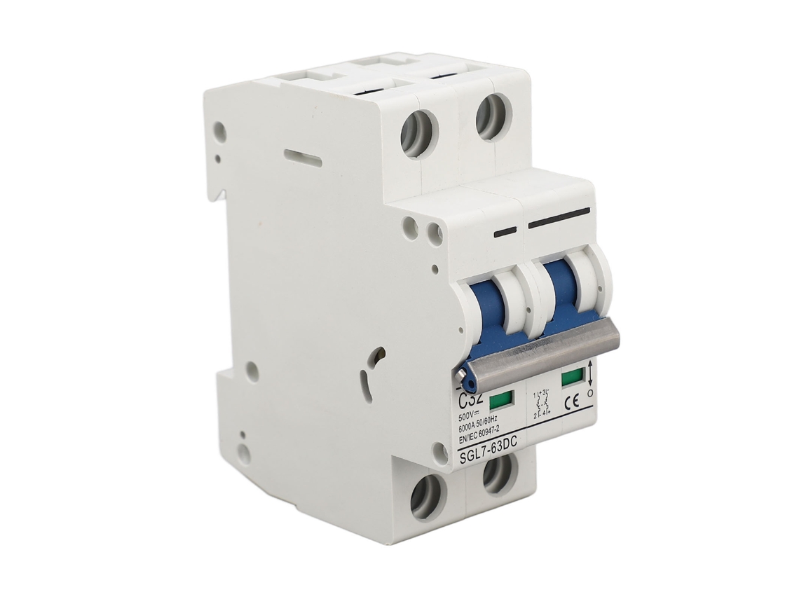 Disjuntor de Corrente Continua 2p 500v 32a com Proteção Contra Sobrecarga e Curto-circuito S/MARCA