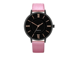 Reloj De Cuarzo Clásico Elegante Estilo Empresarial Para Parejas Unisex Regalo (rojo Rosa)