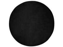 Conjunto 1 Tapete Macio Vidaxl Preto Poliéster (ø 80 Cm)