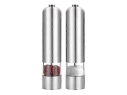 Pacote De 2 Moinhos Elétricos De Sal E Pimenta Em Prata Inox PENGDSJE