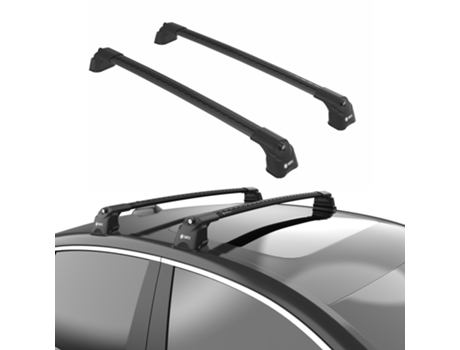 Barras de Telhado Air-3 Peugeot Partner Partner 2008 2009 2010 2011 2012 2013 2014 2015 2016 2017 2018 Fix Points Preto TURTLE