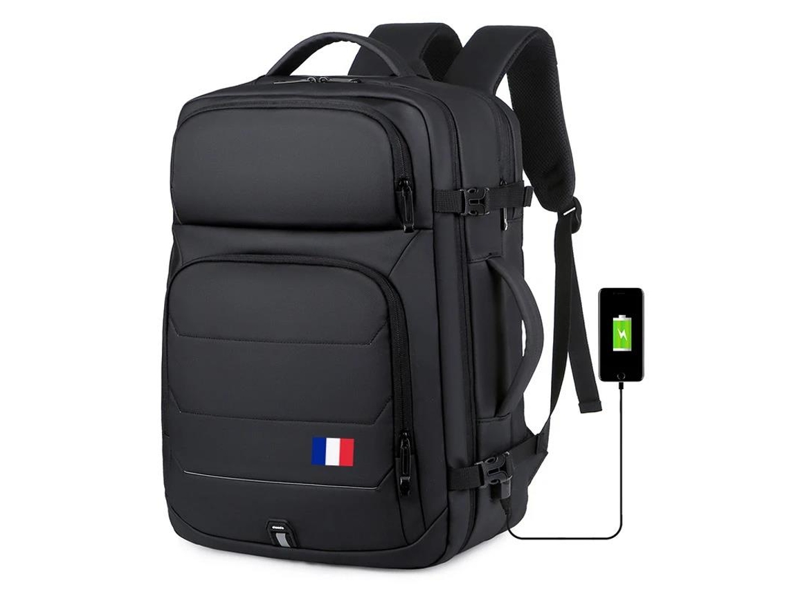 Mochila Expansível De 40l Com Porta Usb, Alça Para Laptop De 17 Polegadas, Mochila De Viagem Executiva À Prova Dágua Para Homens Brilvibera
