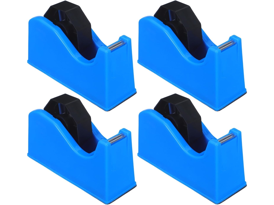 Dispensador de fita adesiva Doitool, base antiderrapante reforçada e mecanismo vertical portátil, plástico azul, pacote