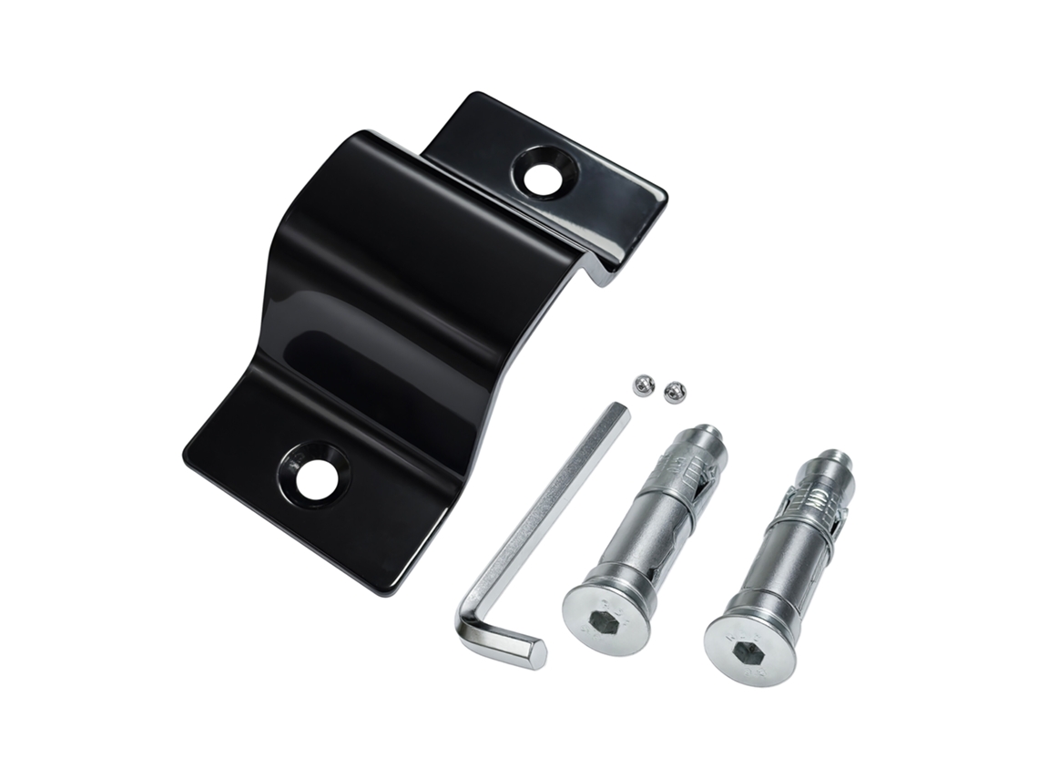 Relaxdays Âncora De Parede E Chão, Antirroubo Para Bicicleta E Motocicleta, Aço, Para Cadeados E Correntes, Preto