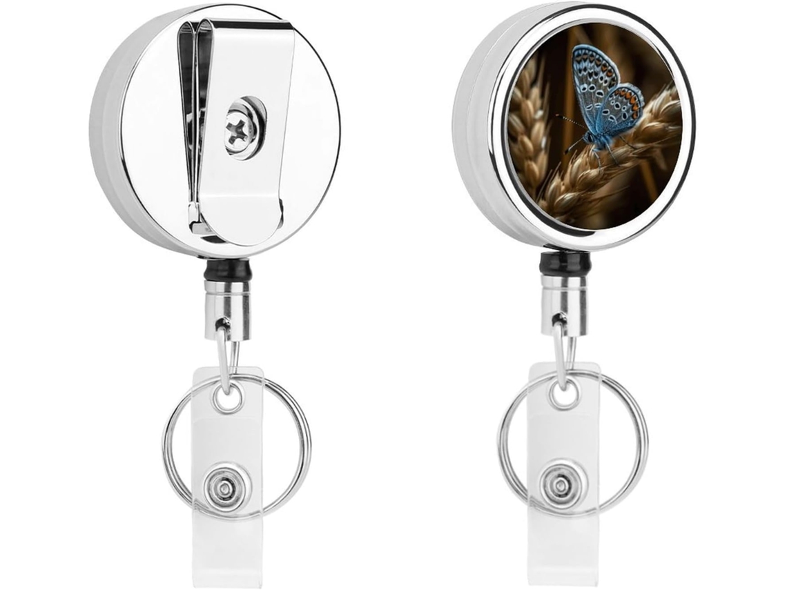Clipes de Metal Crachás de Identificação, Porta Crachás de Cinto Retrátil, Crachás de Nome, Crachás De
