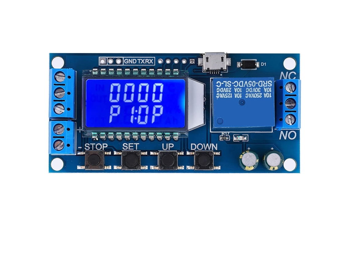 Módulo De Relé Temporizador Com Display Lcd Retardo Desligamento 0