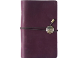 Caderno De Notas A6 Em Couro Legítimo Com Anneaux De Reliure Estilo Corda Violeta