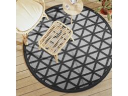 Vidaxl Tapete De Exterior Ø160 Cm Arakil Pp Preto