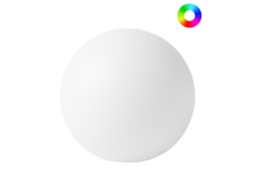 Candeeiro Esférico Led De Exterior Jocoy Branco Creme Beliani