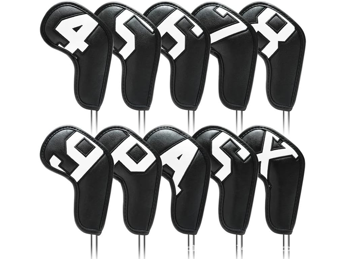 Conjunto de 10 Capas Protetoras para Tacos de Golfe (2 Cores)