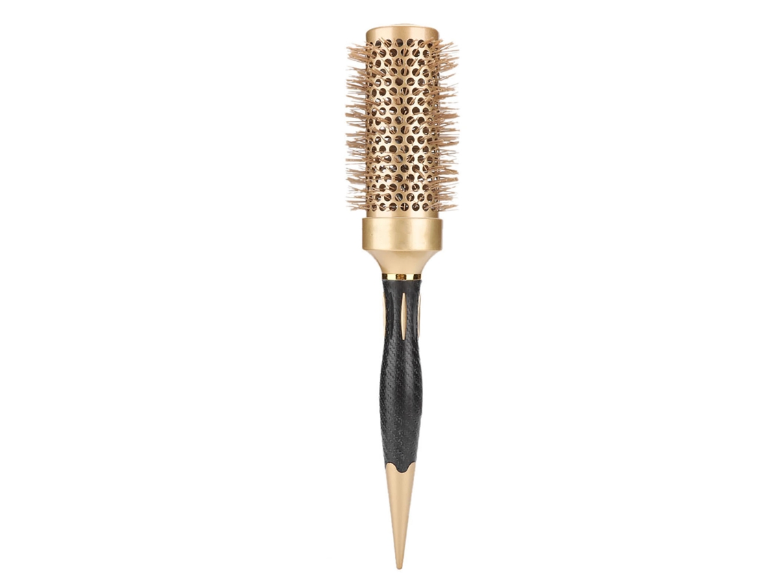 Pente De Cilindro De Alumínio Cerâmico Dourado Para Estilização De Cabelo, Acessórios Para Salão De Beleza Doméstico Brilvibera