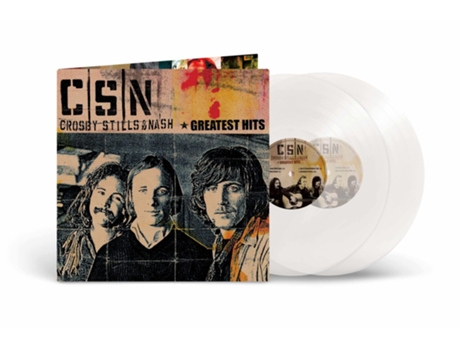 Crosby Stills & Nash Greatest Hits 2Lp Vinil Branco Transparente Capa Dupla