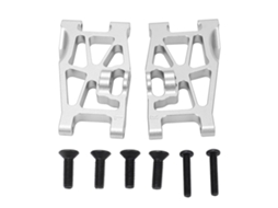 Conjunto de braços de suspensão dianteiro e traseiro de alumínio para carros rc losi hammer rey 1/10 prata S/MARCA