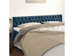 Vidaxl Cabeceiras Azul-escuro 200x7x78/88 Cm Veludo
