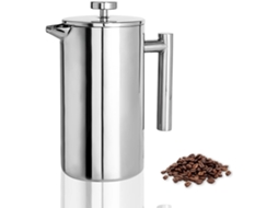 Prensa Para Café De Parede Dupla De 600 Ml Em Aço Inoxidável, Com 3 Filtros Brilvibera