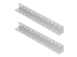 2 Peças De Viga De Alumínio Tipo L Com 12 Furos 12x12x104mm Acessórios Para Robôs 3103-0012-0104