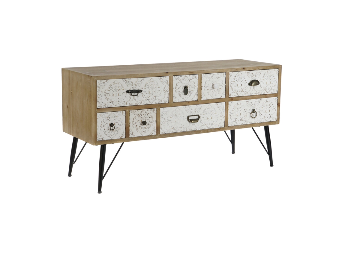 Suporte para TV em Madeira de Abeto e Metal, 120x40x61cm ALEXANDRA HOUSE LIVING