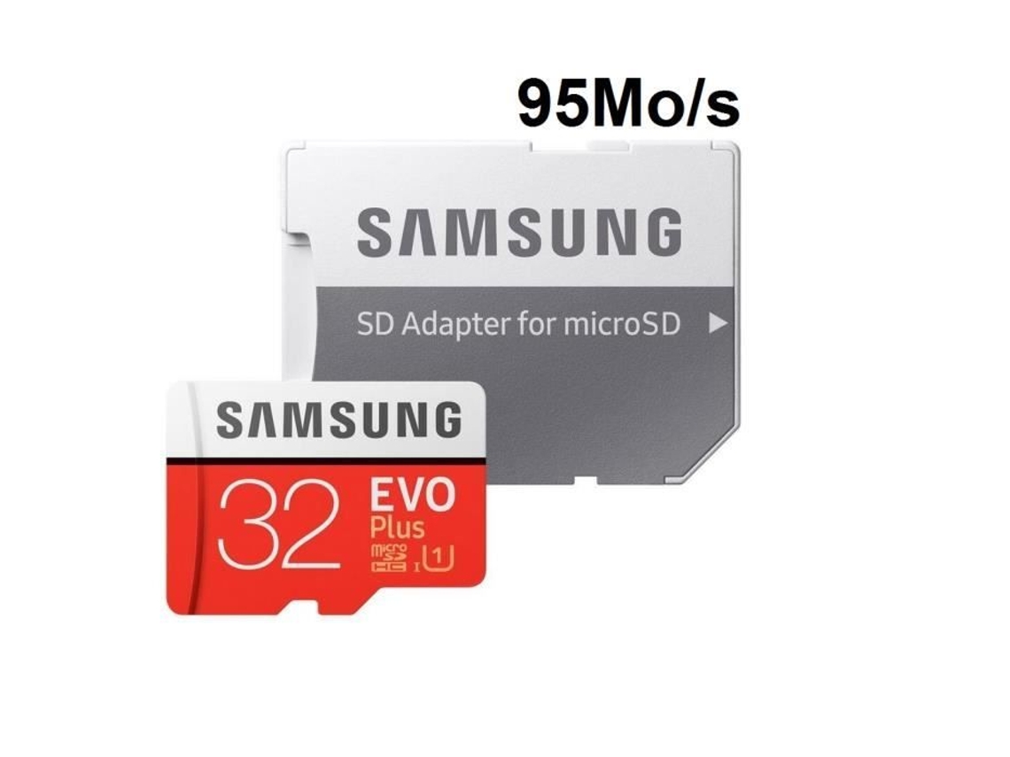 Cartão De Memória Micro Sd Sdhc Samsung 32gb Evo Plus 95mb/s Uhs I Classe 10 Adaptador Incluído
