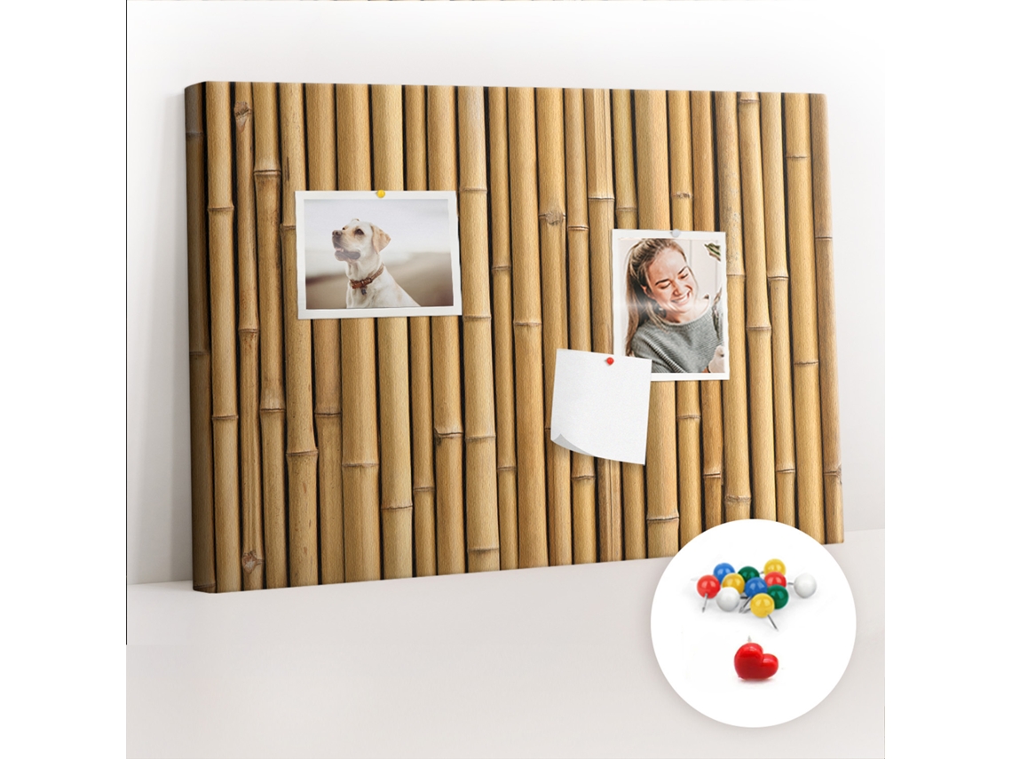 Painel De Cortiça Para Parede Bastões De Bambu Para O Quarto Das Crianças Espelharte (60x40 Cm)