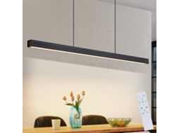 Led Candeeiro Suspenso Para Sala De Jantar Preto Linear Regulável Com Controlo Remoto 108cm 37w Cct Moderno Nettlife