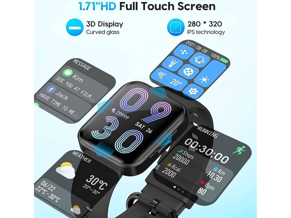 Smartwatch VEANXIN C171228 Preto