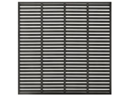 Painel de vedação estilo veneziana WPC VIDA XL cinza-escuro (180x180 cm)