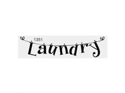 Adesivo Decorativo Lavanderia Pvc Preto Removível Parede
