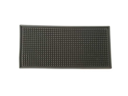 Tapete De Barra Pvc Macio, Preto, 15x30 Cm, Antiderrapante, Protetor Para Óculos E Garrafas