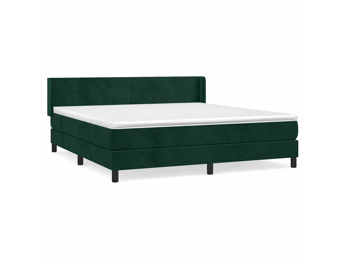 Box Spring Bed, Box Spring Beds Vidaxl Verde Veludo (160 X 200 Cm)