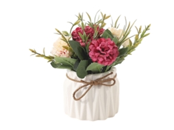 Hortênsias Artificiais com Vaso Mini Flores de Hortênsia Planta Artificial em Vaso de Cerâmica NEVEANCE