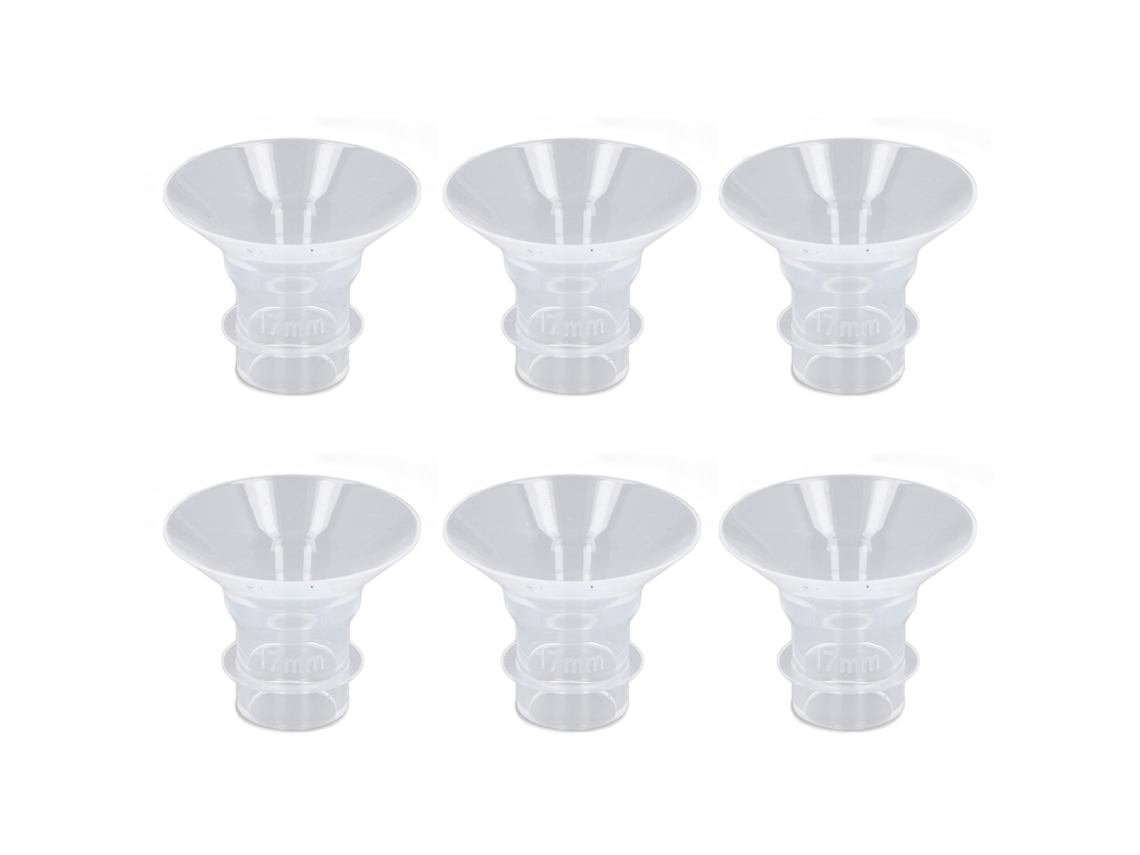Mali 6pcs Inserções de Ventosa de Silicone para Bomba de Leite Portátil 24mm 17mm