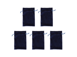 5pcs Bolsa De Regalo De Terciopelo Suave Con Cordón Para Almacenar Dados, Joyas, Pulseras Azul
