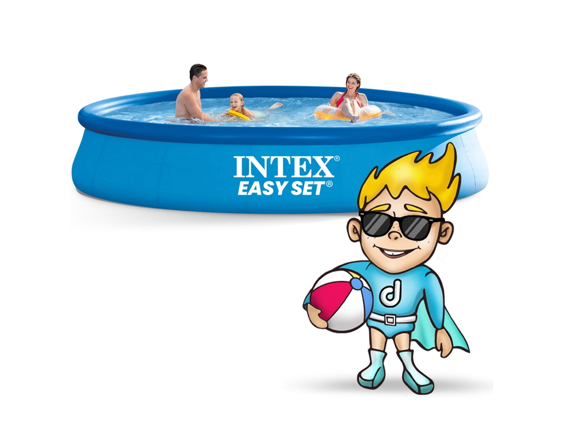 Piscina Expansível Para Jardim 457 X 84 Cm 15 Em 1 Intex 28158 Máquina De Bolhas Grátis