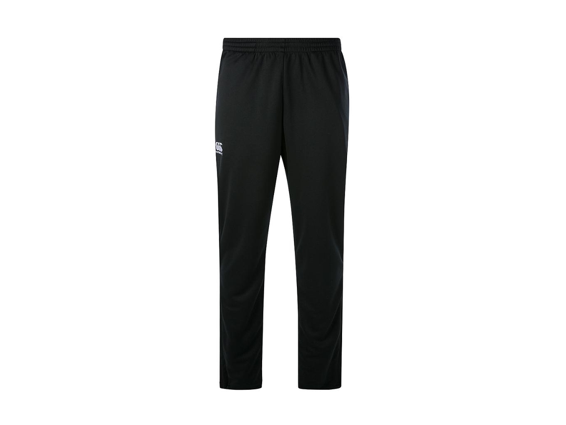 Calça Esportiva Canterbury Infantil, Preta, Tamanho 8 Anos, Com Modelagem Afunilada E Elástica. Ideal Para Treino.