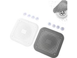 Flexman Conjunto De 4 Filtros Pia Planos Silicone, Tampa Ralo Quadrada