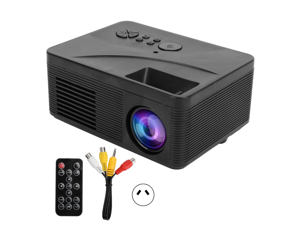 Aetheria projetor Mini Portátil Home Hd 1080p Hdmi Usb Av Lcd Led 100‑240v Plug Preto Au