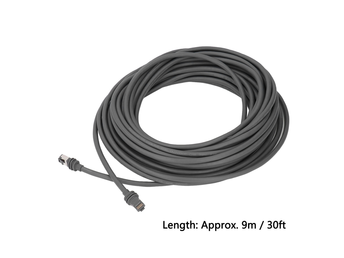 Cabo de satélite de 9 m, 24 AWG, cobre de núcleo único, 2000 Mbps, revestido para V3 Gen3, cinza