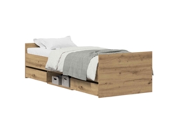 Estrutura da Cama Carvalho Artesanal 193 X 78 X 50 Cm MAISON EXCLUSIVE