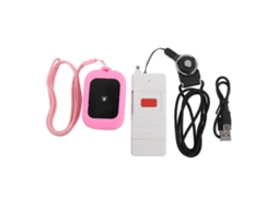 Aetheria sistema de Chamada Sem Fio 1 Receptor 1 Chave Anti água Ipx4 Vibração Buzzer Rosa Casa Escola Escritório