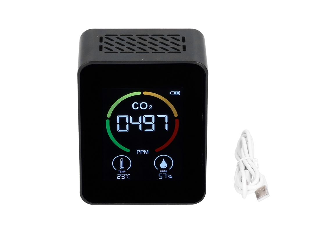 Lurelia Medidor De Qualidade Do Ar Tvoc, Temperatura, Humidade, Preto