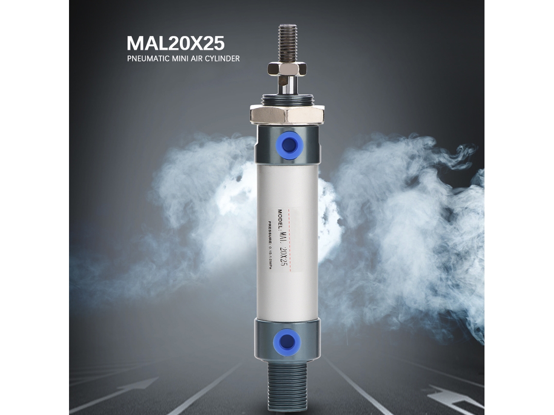Laxiscreed Cilindro Pneumático Mini De 20mm De Diâmetro E 25mm De Curso Para Automação