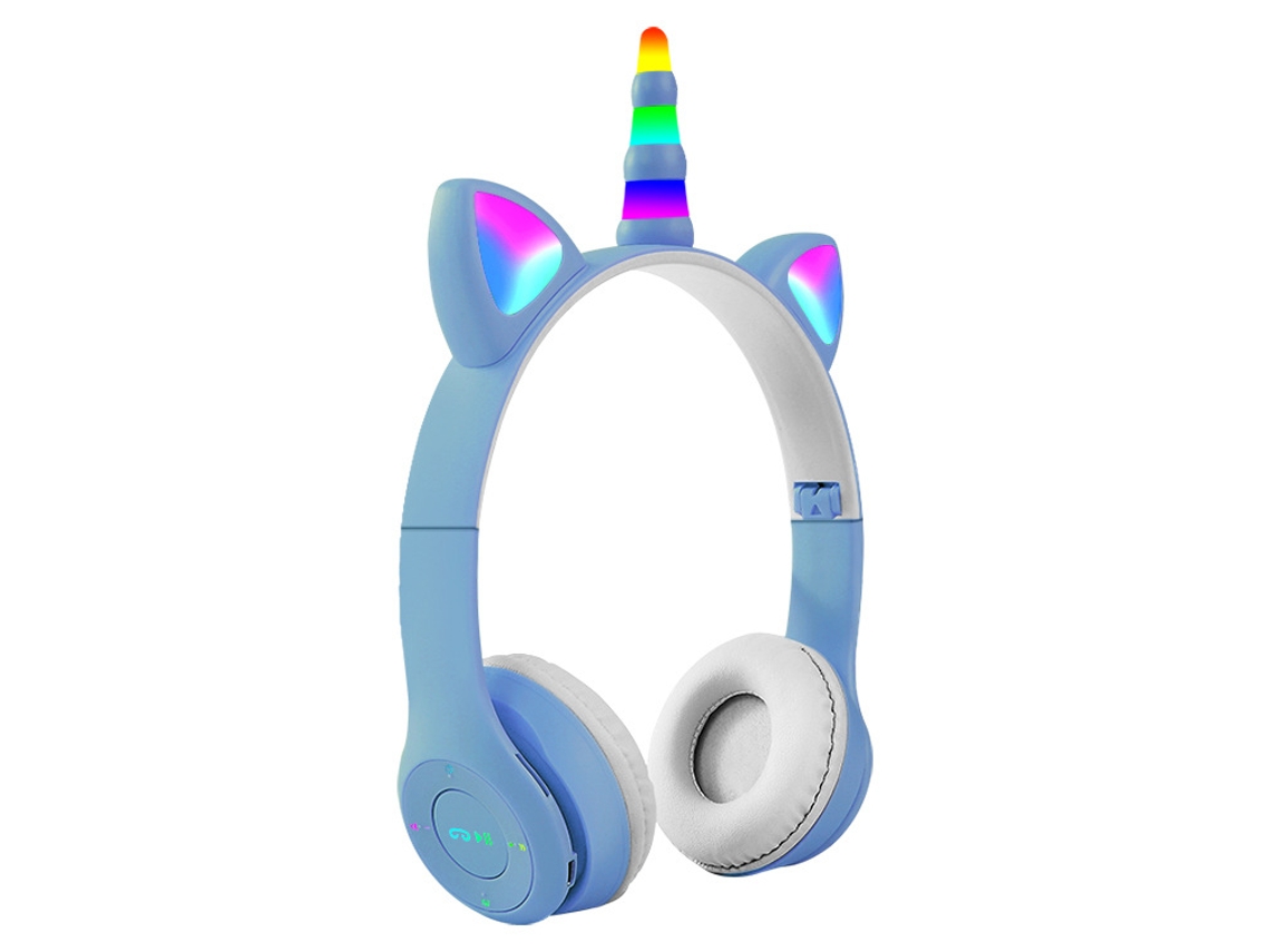 Auscultadores Bluetooth TRUMSEN  J47 Over Ear Azul Claro