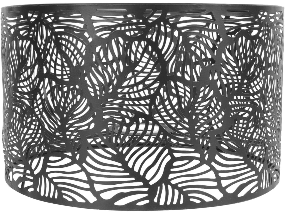 Lâmpada Decorativa Oca de Metal E27e14, Acessório Grande e Oco na Cor Preta, Compatível com Abajures e Luminárias de Mesa. SFUSHOS