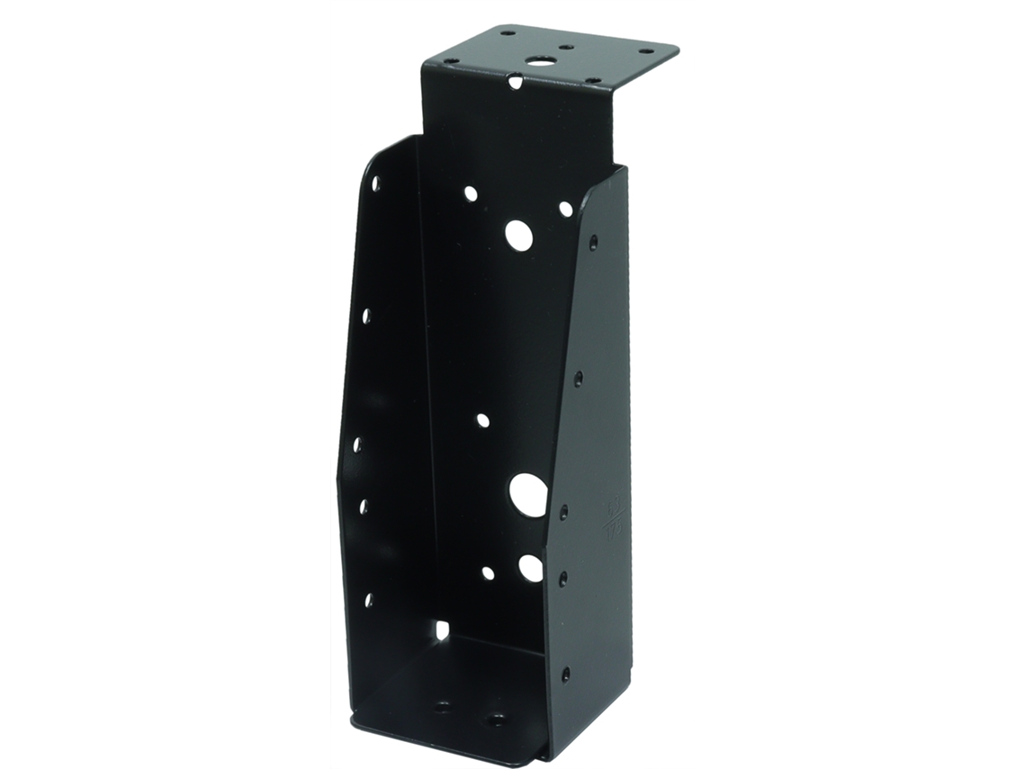 Suporte para Vigas Preto com Lábio Galvanizado para Vigas de 6 3 X 17 5 Cm Por Peça WOVAR