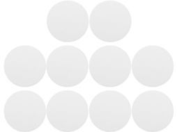 Pacote Com 10 Placas Difusoras De Luz Redondas Em Acrílico Branco Para Lâmpadas Led.