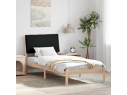 Vidaxl Estrutura da Cama com Cabeceira Castanho e Preto 100 X 200 Cm