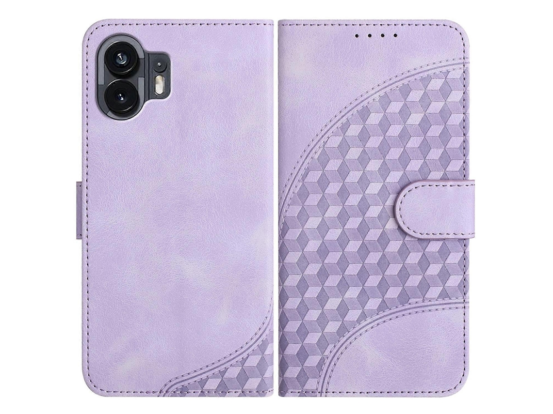 Capa De Couro Para Celular Com Relevo De Cabeça De Elefante E Cordão Para Nothing Phone 2