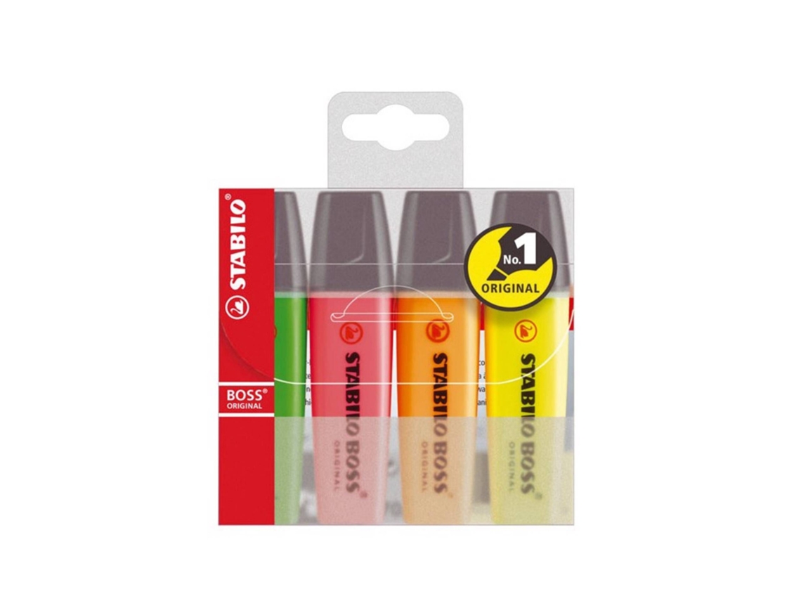 Sublinhador de Tinta Fluorescente STABILO 4 un