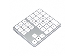 Teclado Eifson Bluetooth Numérico 35 Teclas Recarregável Usb-c - Layout Em Inglês - Prata